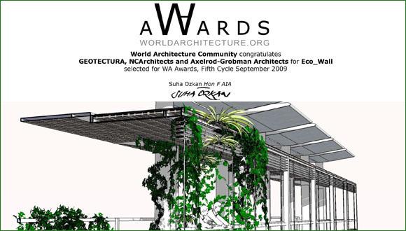 זכייה בתחרות ה- World Architecture Community לשנת 2009